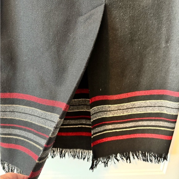 Requirements Fringe Blanket MIDI Skirt  Size 10 Vtg wool blend - Picture 4 of 9